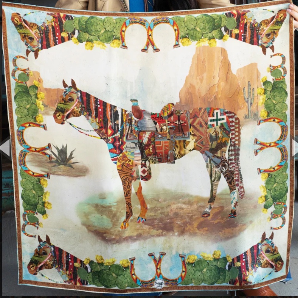 Haute Horse by Fringe Scarves 100% silk